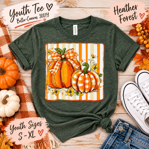 Hello Fall Gingham Pumpkin Tee 🎃🍃