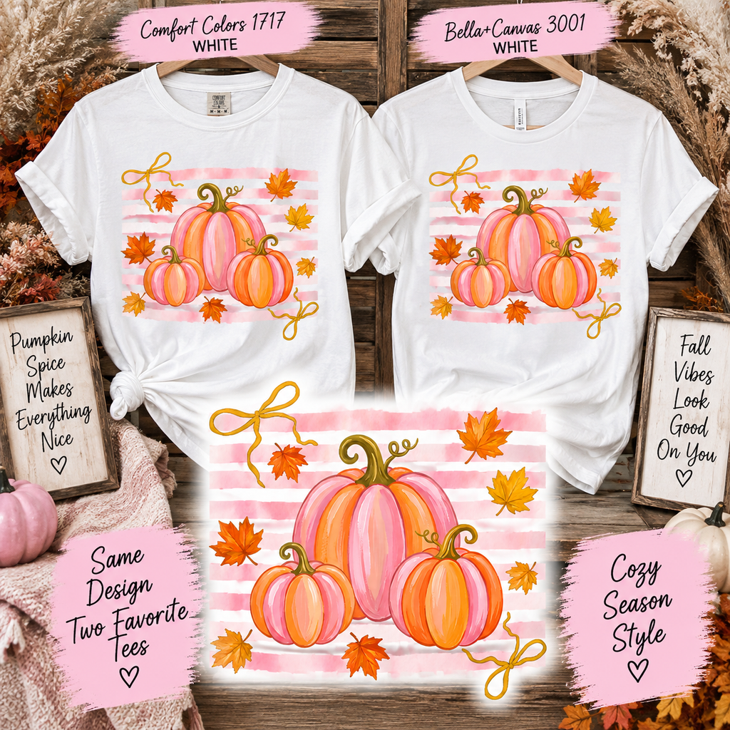 Pink Pumpkin Fall Tee