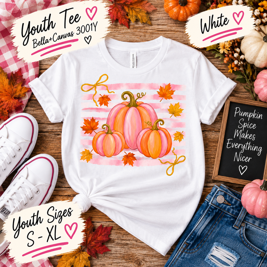 Pink Pumpkin Fall Tee