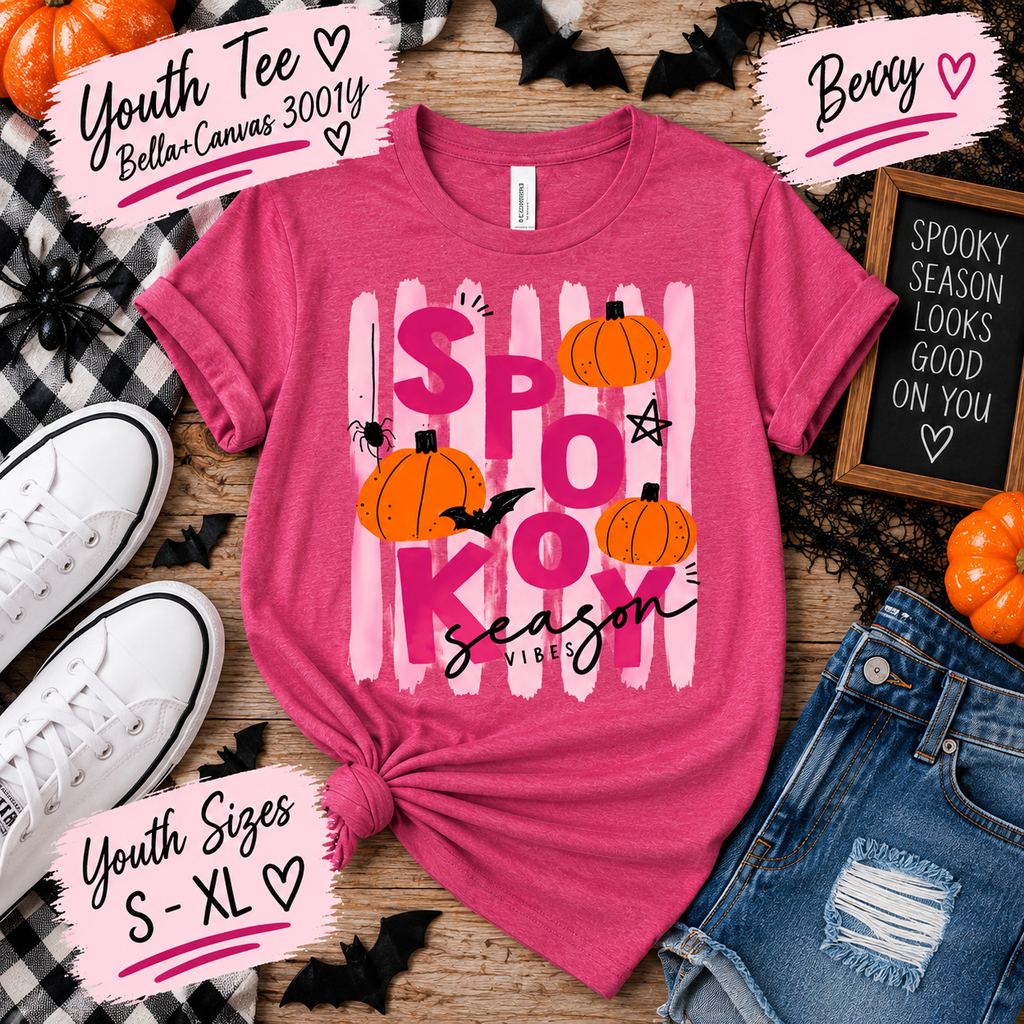 Pink Spooky Season Vibes Tee 🎃💗