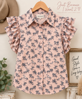 Pretty in Pink Rodeo Ruffle Top