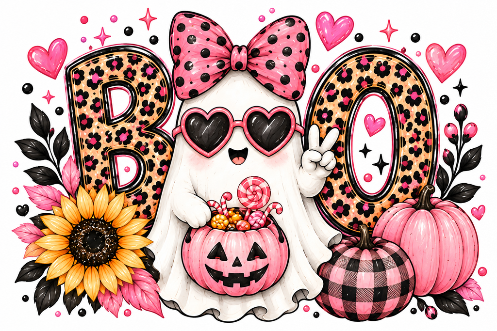 Pretty in Pink Boo Halloween Tee