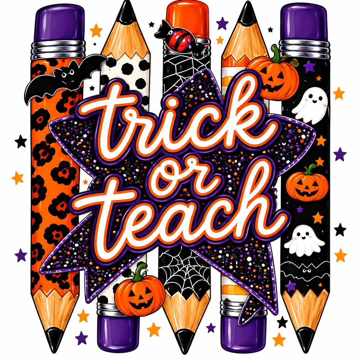 Trick or Teach Halloween Teacher Tee 🎃✏️