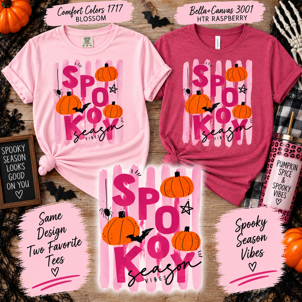 Pink Spooky Season Vibes Tee 🎃💗