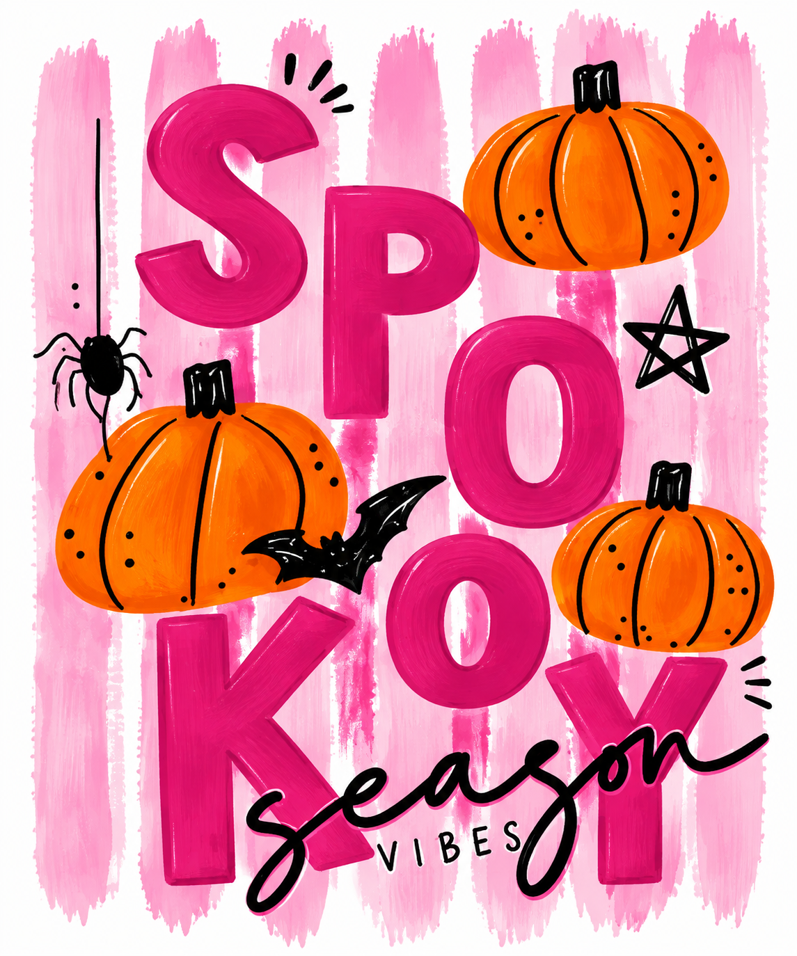 Pink Spooky Season Vibes Tee 🎃💗