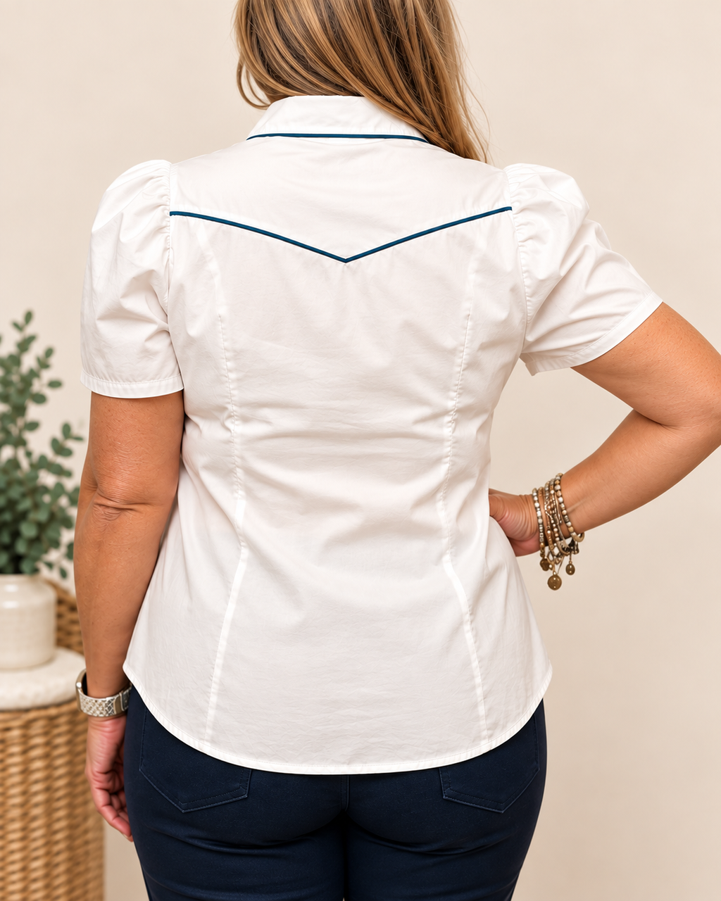 The Western Darling Pearl Snap Top