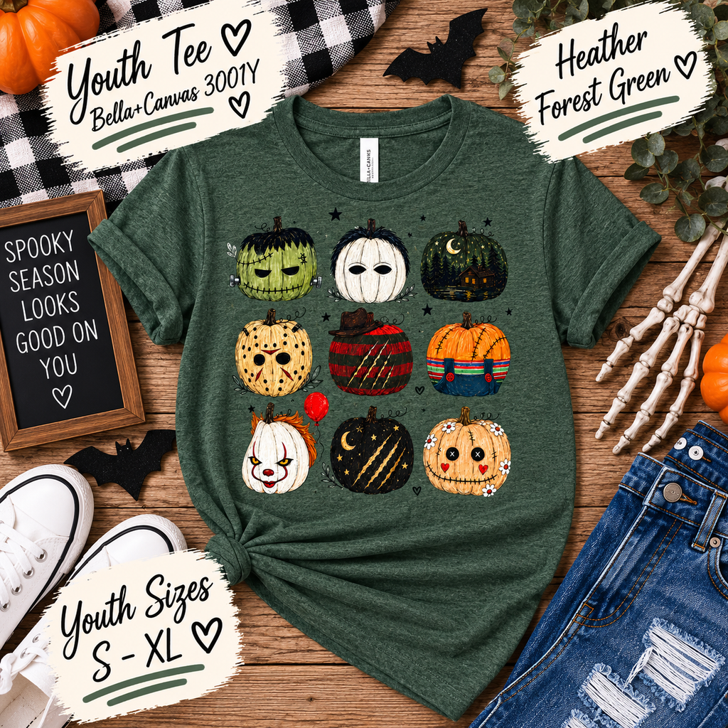 HORROR PUMPKINS HALLOWEEN TEE