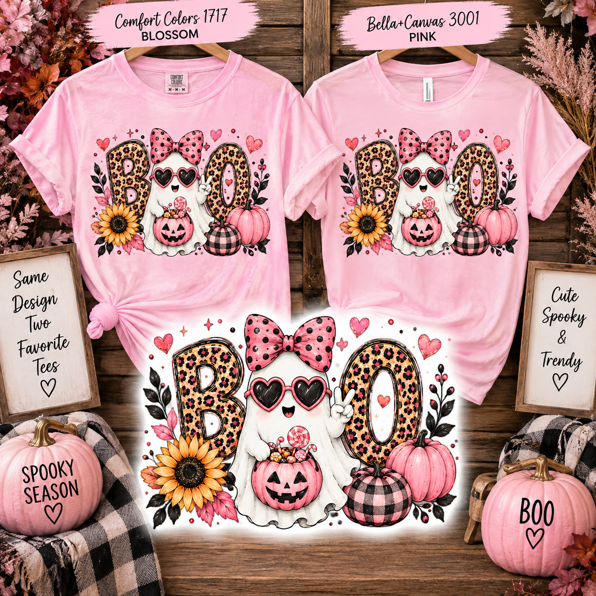 Pretty in Pink Boo Halloween Tee